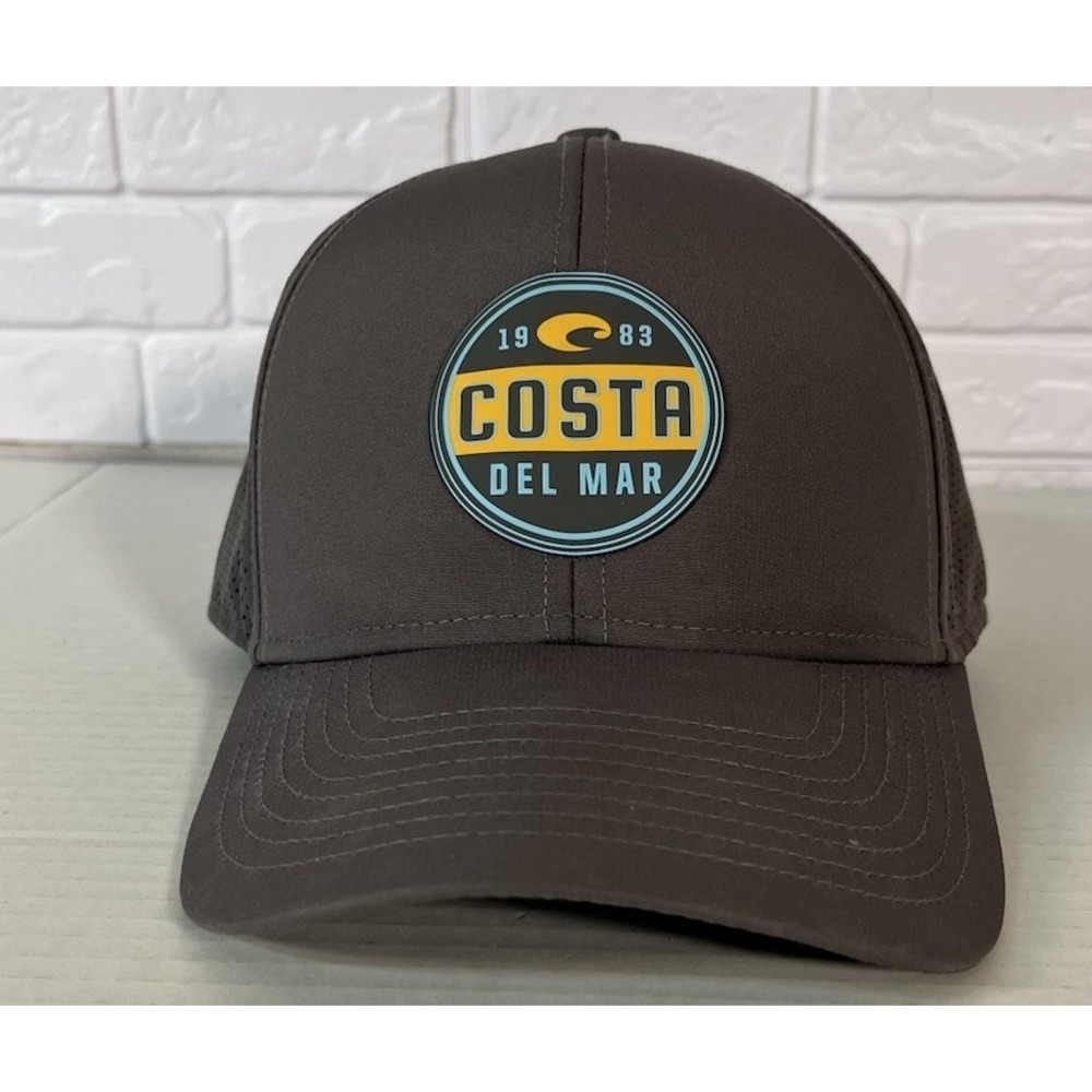 Costa Del Mar Prado Performance Hat Fishing Nets Hook And Loop Adjustable Gray